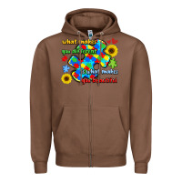Chestnut what makes you different is what makes  you beauti Zipper Hoodie - LillyAllenDesigns