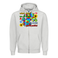Dove Grey what makes you different is what makes  you beauti Zipper Hoodie - LillyAllenDesigns