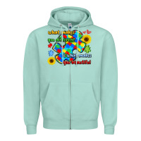 Seafoam what makes you different is what makes  you beauti Zipper Hoodie - LillyAllenDesigns