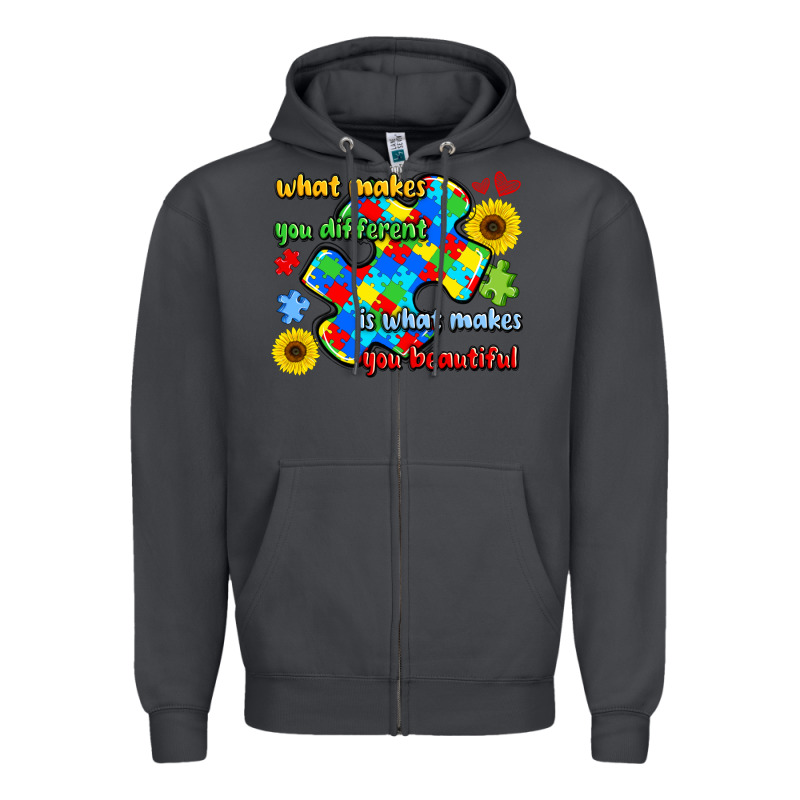 What Makes You Different Is What Makes  You Beauti Zipper Hoodie by LillyAllenDesigns | Teevron
