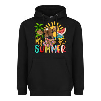 Black My first summer baby cow Heavyweight Hoodie - NancyCooperArtShop