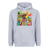 Heather Grey My first summer baby cow Heavyweight Hoodie - NancyCooperArtShop
