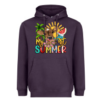 Plum My first summer baby cow Heavyweight Hoodie - NancyCooperArtShop