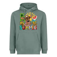 Sage My first summer baby cow Heavyweight Hoodie - NancyCooperArtShop