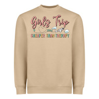 Mushroom girls trip cheaper than therapy Heavyweight Sweatshirt - MaliasSmallBusiness