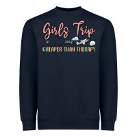 Navy girls trip cheaper than therapy Heavyweight Sweatshirt - MaliasSmallBusiness