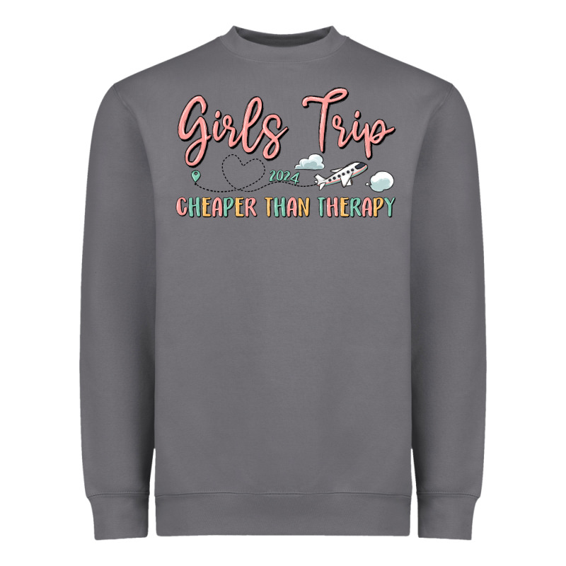 Girls Trip Cheaper Than Therapy Heavyweight Sweatshirt by MaliasSmallBusiness | Teevron