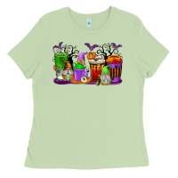Matcha Halloween Gnomes Coffee Cups Ladies Tee - texasbilliewilder