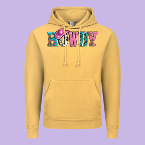 Valentines Day Howdy And Heart Gift Vintage Hoodie Designed By Adodesignshop