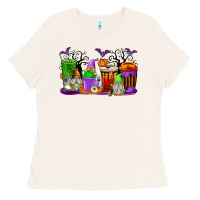 Bone Halloween Gnomes Coffee Cups Ladies Tee - texasbilliewilder