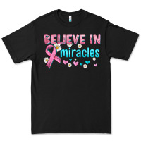 Black believe in miracles with ribbon Premium Tee - HRA Design Shop