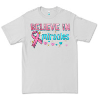 Dove Grey believe in miracles with ribbon Premium Tee - HRA Design Shop