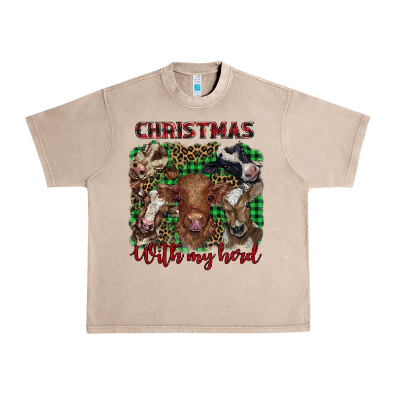 Christmas With My Herd Cows Urban Heavy Tee by BarkalooDesign | Teevron