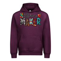 Mauve Wine difference maker teacher Urban Hoodie - OliviaCreatesArt