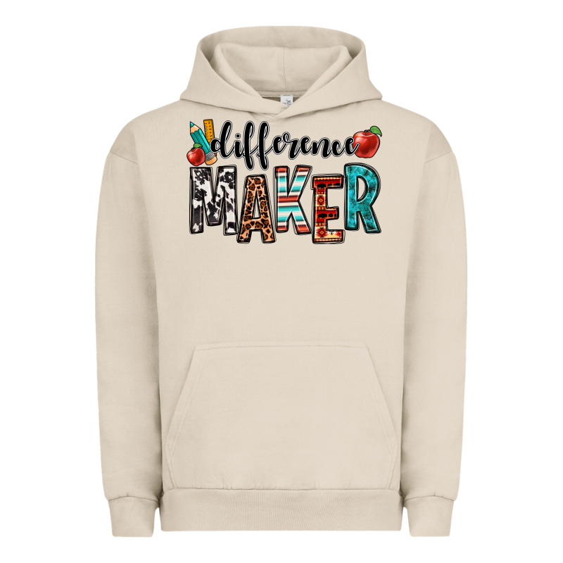 Difference Maker Teacher Urban Hoodie by OliviaCreatesArt | Teevron