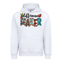 White difference maker teacher Urban Hoodie - OliviaCreatesArt