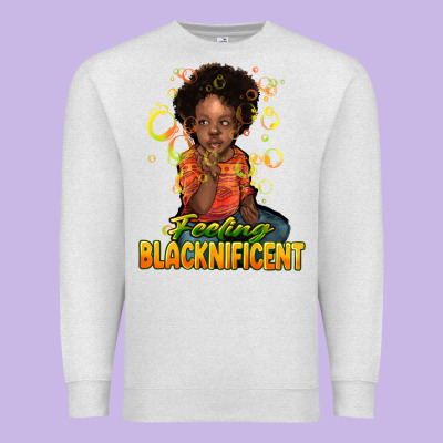 Feeling Blacknificent Premium Sweatshirt Designed By Nancycooperartshop