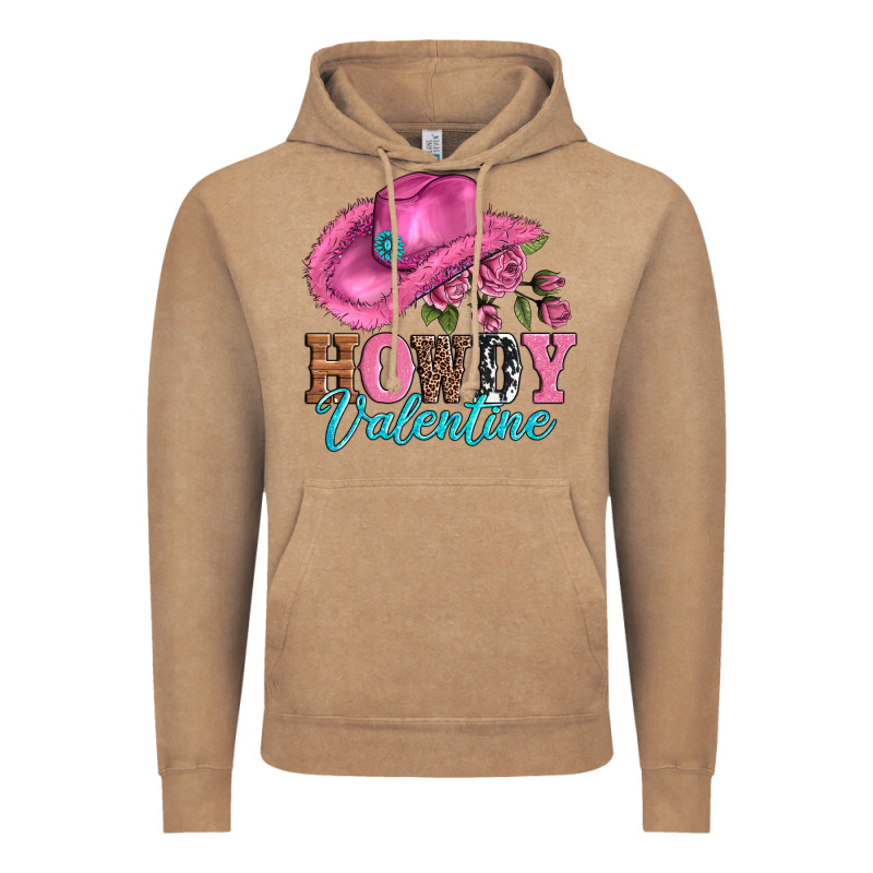 Valentines Day Cowgirl Hat And Howdy Vintage Hoodie by AdoDesignShop | Teevron