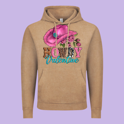 Valentines Day Cowgirl Hat And Howdy Vintage Hoodie Designed By Adodesignshop