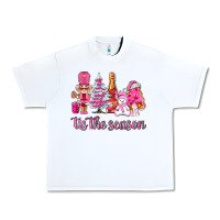 White tis the season pink christmas Urban Heavy Tee - AdoDesignShop