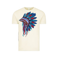 Vintage Arctic indian headdress with american flag Vintage Tee - BarkalooDesign