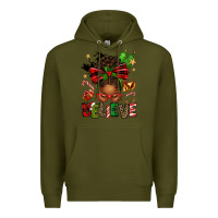 Army Green christmas believe afro messy bun Premium Hoodie - texasbilliewilder