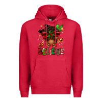 Cardinal christmas believe afro messy bun Premium Hoodie - texasbilliewilder