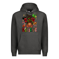 Charcoal Heather christmas believe afro messy bun Premium Hoodie - texasbilliewilder