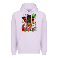 Lilac christmas believe afro messy bun Premium Hoodie - texasbilliewilder