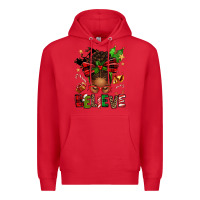 Red christmas believe afro messy bun Premium Hoodie - texasbilliewilder