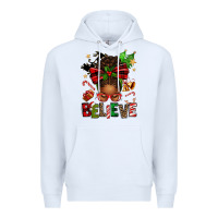 White christmas believe afro messy bun Premium Hoodie - texasbilliewilder