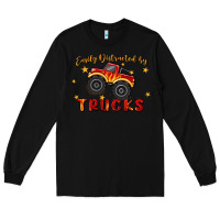 Black easily distracted by trucks Long Sleeve Tee - MaliasSmallBusiness