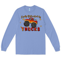 Colony Blue easily distracted by trucks Long Sleeve Tee - MaliasSmallBusiness