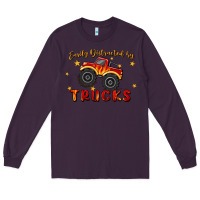 Plum easily distracted by trucks Long Sleeve Tee - MaliasSmallBusiness