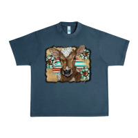 Midnight Navy western wreath baby calf Urban Heavy Tee - BarkalooDesign