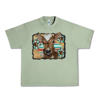 Oil Green western wreath baby calf Urban Heavy Tee - BarkalooDesign
