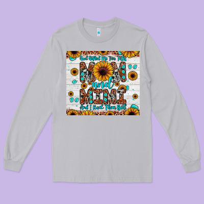 God Gifted Me Two Titles Mom And Mimi And I Rock Them Both Long Sleeve Tee Designed By Jahusdesignshop