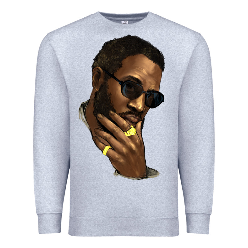 Black Man Premium Sweatshirt by NancyCooperArtShop | Teevron