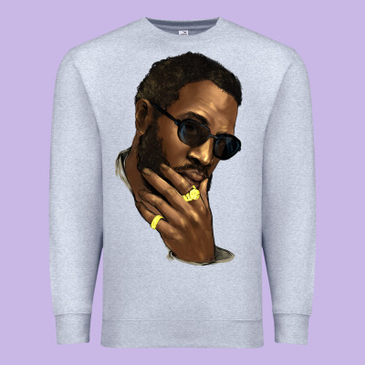 Black Man Premium Sweatshirt Designed By Nancycooperartshop