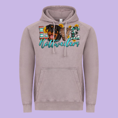 Love Rottweilers Vintage Hoodie Designed By Artiststas