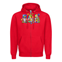 Red autism gnomes Zipper Hoodie - LillyAllenDesigns