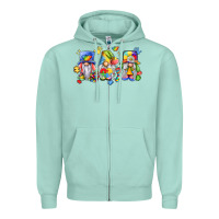 Seafoam autism gnomes Zipper Hoodie - LillyAllenDesigns