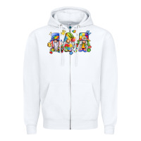 White autism gnomes Zipper Hoodie - LillyAllenDesigns