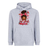 Heather Grey one loved nurse afro messy bun Heavyweight Hoodie - texasbilliewilder