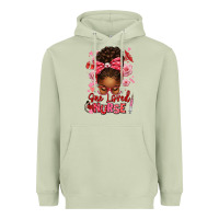 Matcha one loved nurse afro messy bun Heavyweight Hoodie - texasbilliewilder