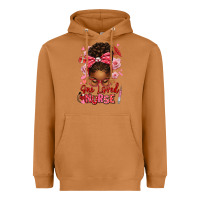 Meerkat one loved nurse afro messy bun Heavyweight Hoodie - texasbilliewilder
