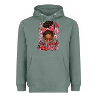 Sage one loved nurse afro messy bun Heavyweight Hoodie - texasbilliewilder