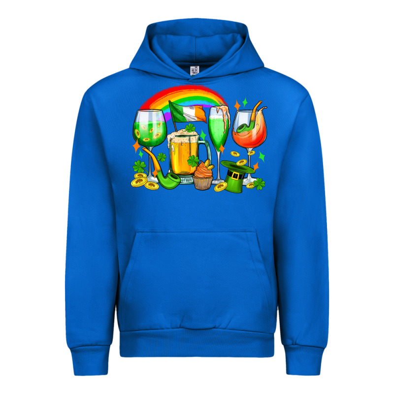 Wine Glasses St. Patricks Urban Hoodie by OliviaCreatesArt | Teevron