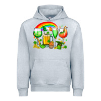 Heather Grey wine glasses st. patricks Urban Hoodie - OliviaCreatesArt