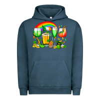 Pigment Midnight Navy wine glasses st. patricks Urban Hoodie - OliviaCreatesArt